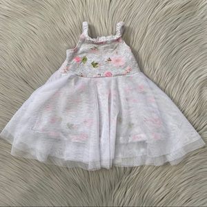RENE ROFE BABY Tank Floral Dress with Tulle